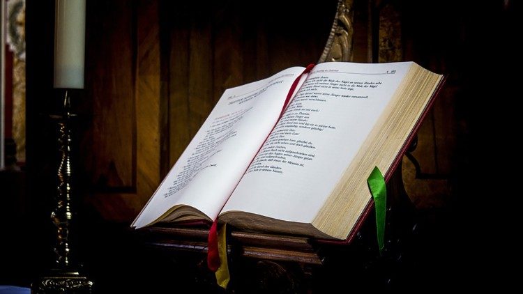 Im Lesungsbuch, auch Lektionar genannt, stehen alle Lesungstexte der Liturgie für jeden Tag