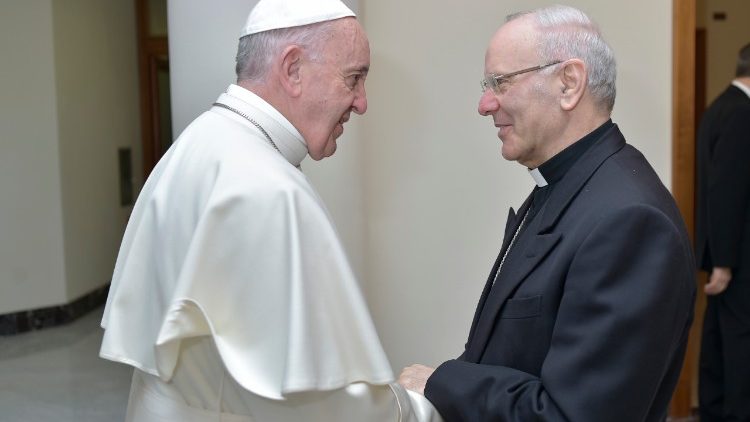 Pope Francis and Archbishop Nunzio Galatino, president of APSA 