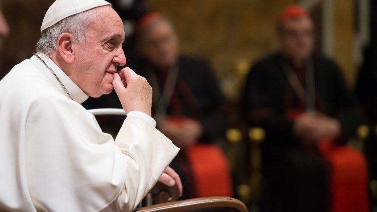 Papst Franziskus bei der Vollversammlung des Laienrats (Archivbild)