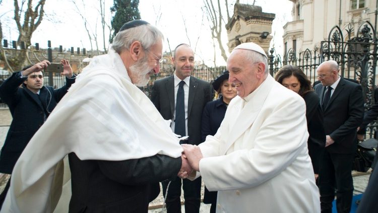 教宗訪問羅馬猶太教會堂