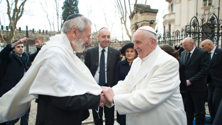 Папа Франциск с Главния равин на Рим, Рикардо Ди Сени