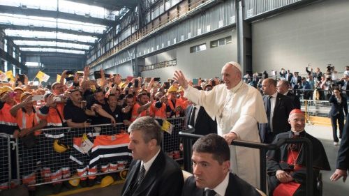 Pope: ‘I will never tire of upholding the dignity of work’