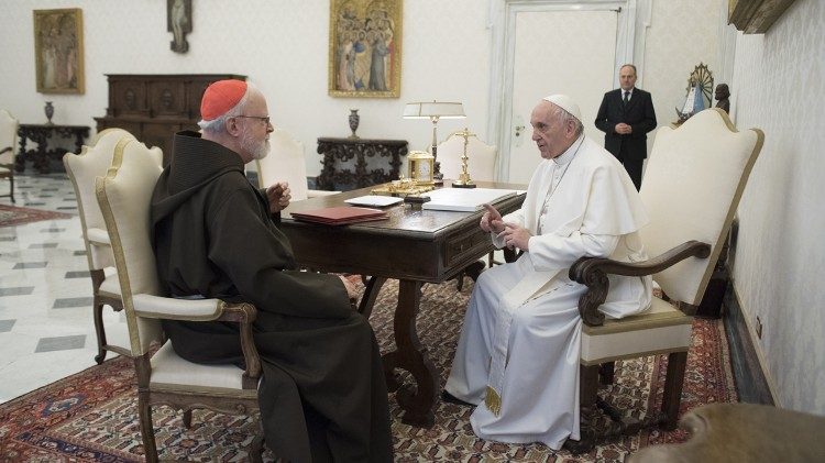 Pope Francis meets with Cardinal Sean O'Malley, President of the Commission for the Protection of Minors