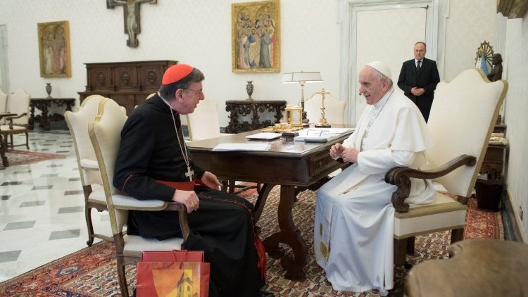 Cardinal Koch during a meeting with Pope Francis 
