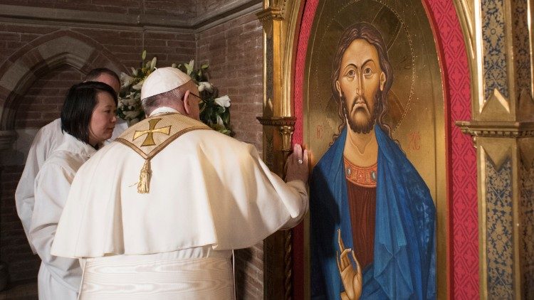 Visita do Papa Francisco à Igreja anglicana de Todos os Santos, centro de Roma, em 23 de fevereiro de 2018