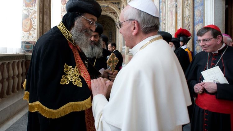 Папа Франциск и Патриарх Коптской Православной Церкви Тавадрос II