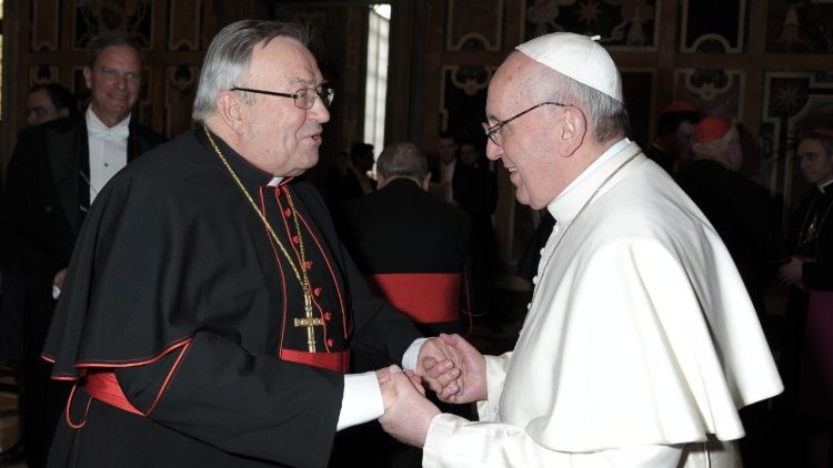 Cardinal Karl Lehmann and Pope Francis