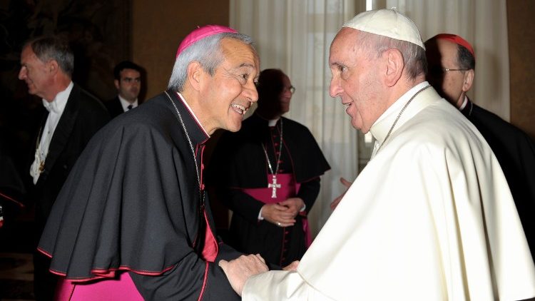 Patron Wong mit dem Papst