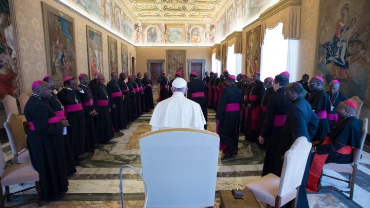 Nigerian Bishops with Pope Francis
