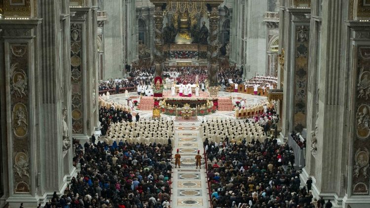 Christmas Mass inside St. Peter's Basilica