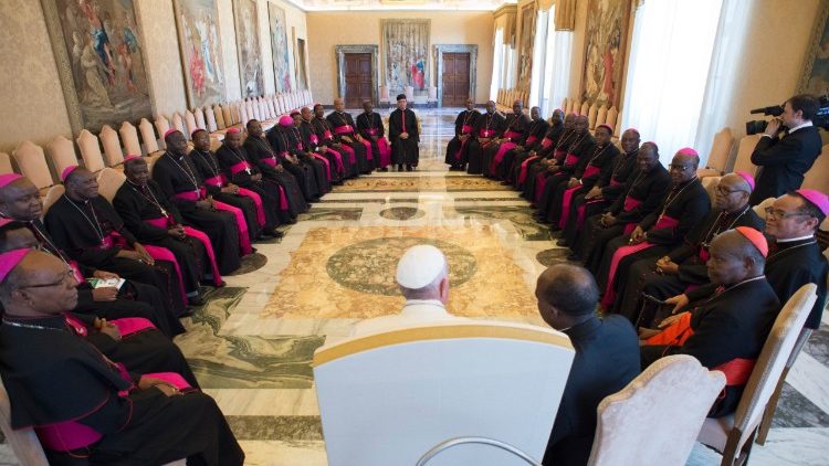 Pope Francis meeting with Nigerian Bishops last Thursday, 26-04-2018 