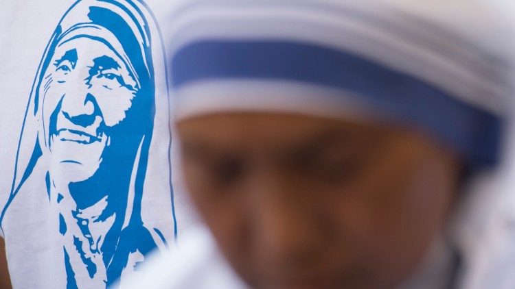 Bei der Heiligsprechung von Mutter Teresa, einer der größten Heiligen der Kirche