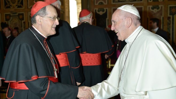 papa francesco e cardinale Beniamino Stella 