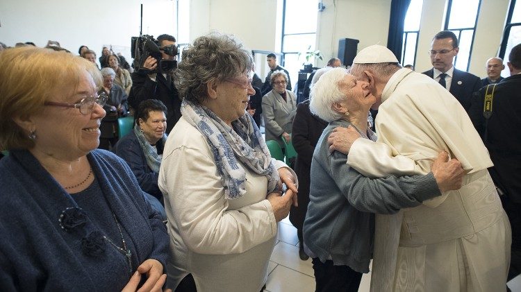 Папа Франциск на срещата с възрастните хора,  25 юли 2018