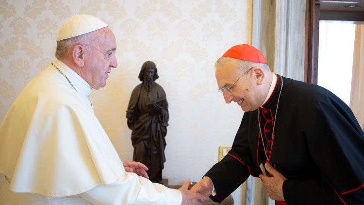 Popiežius Pranciškus ir kardinolas Mario Zenari