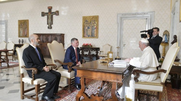 2017-12-19 spotkanie Papieża z królem Jordanii Abdullahem II bin Al-Husseinem