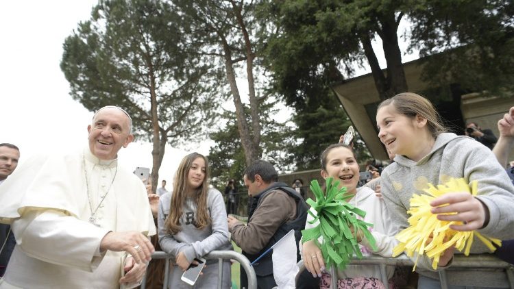 O Pontífice quando visitou o Bairro Corviale em 2018