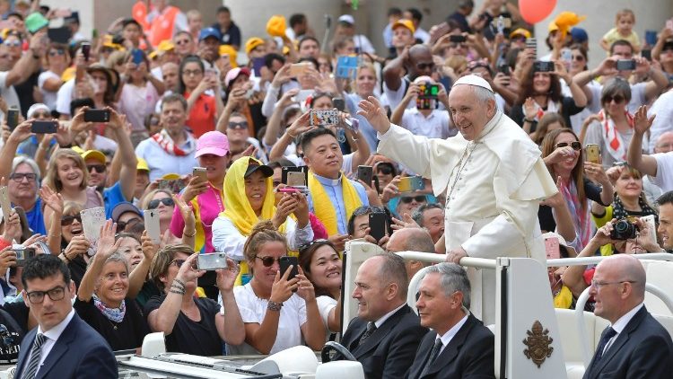 2018-06-13 Papież Franciszek podczas audiencji ogólnej