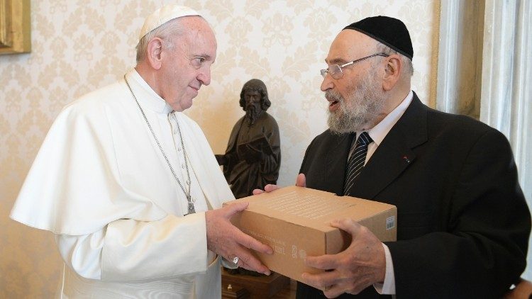 Popiežius Pranciškus ir rabinas Rene Samuel Sirat