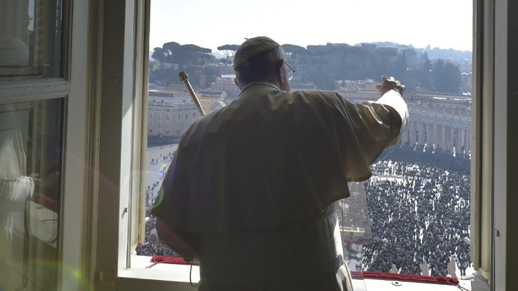 Der Papst beim Angelusgebet am 28. Januar 2018