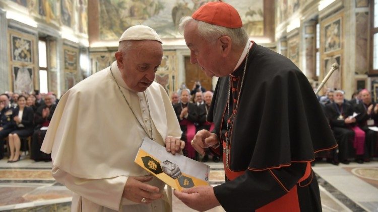 Le cardinal Nichols avec le Pape François le 9 février 2018.