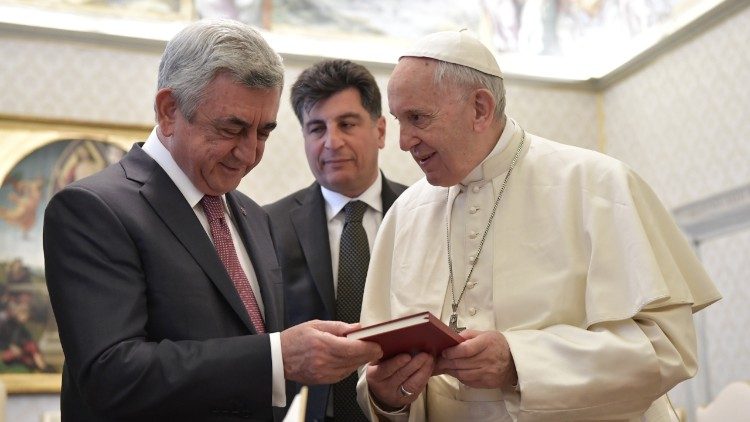 El Papa Francisco recibió al  Presidente Armenia