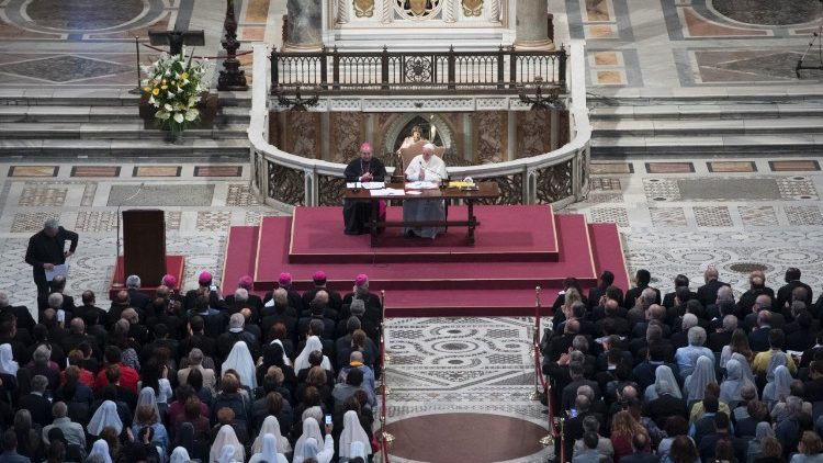 Susret pape Franje s crkvenim stvarnostima Rimske biskupije; 14. svibnja 2018.