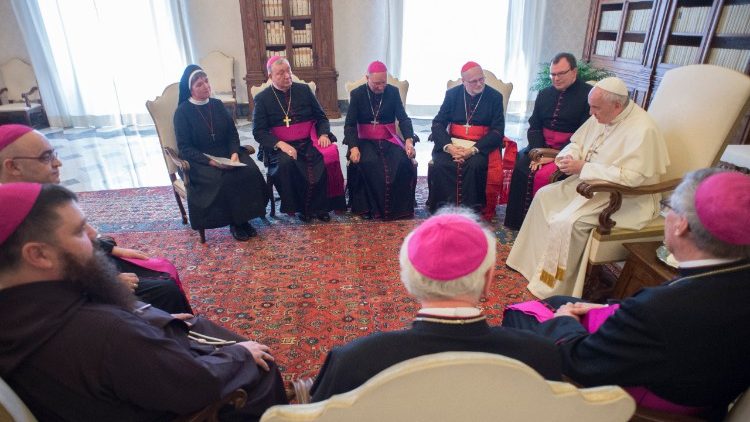 2018-06-07 Papa Francesco incontra i presuli della Conferenza Episcopale dei Paesi Scandinavi in visita "ad Limina Apostolorum"