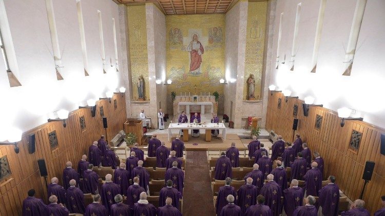Ejercicios Espirituales de Cuaresma del Papa y la Curia en la Capilla de la Casa del Divino Maestro, en Ariccia