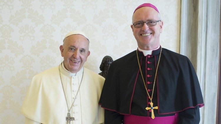 Papa Franjo i nadbiskup Eugene Martin Nugent, apostolski nuncij na Haitiju