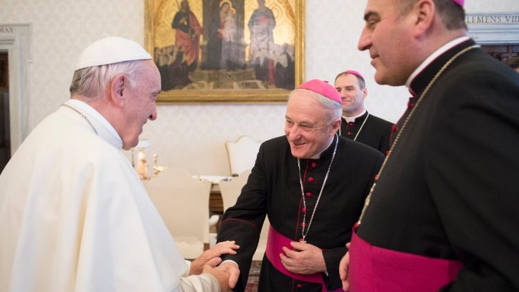 Weißrusslands Bischöfe am Donnerstag beim Papst