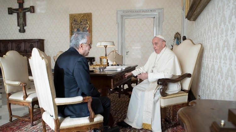 Archivbild: Andrea Riccardi, hier in Audienz beim Papst, hat über den „längsten Winter 1943/44" geforscht