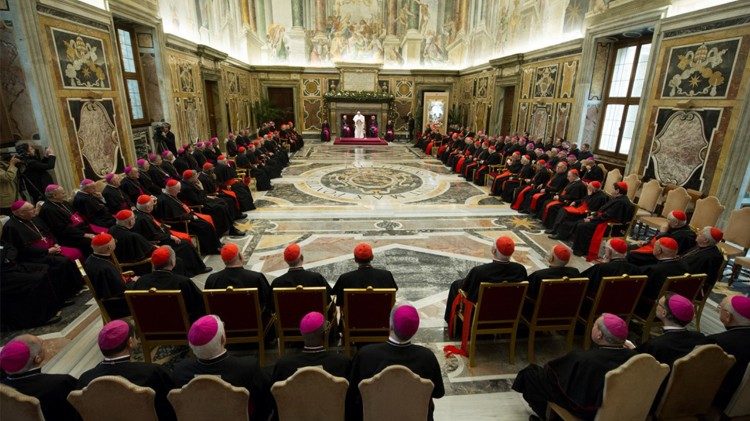 La Curia Romana in udienza dal Papa