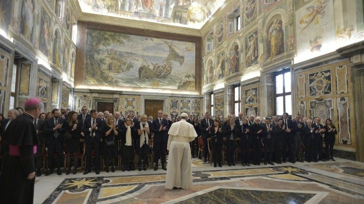 Audience of Pope Francis for directors and employees of Poste Italiane