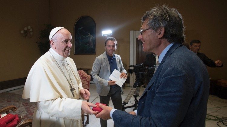Paolo Ruffini mit dem Papst