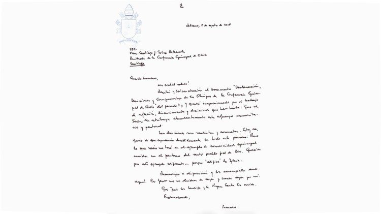 Påvens brev till Chiles biskopar