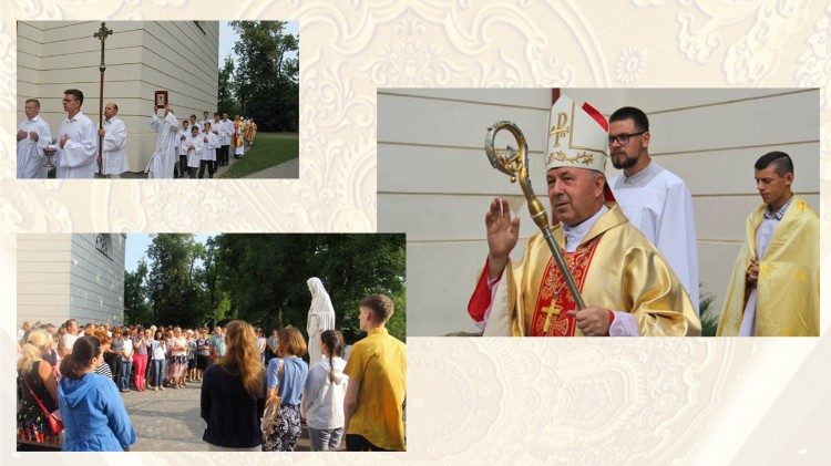 Uroczystości w sanktuarium Jezusa Frasobliwego w Rosi na Białorusi