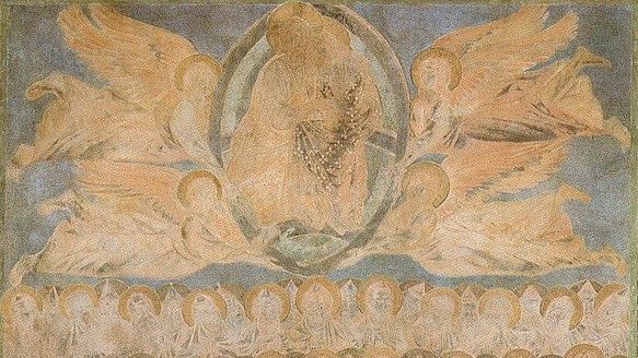 Cimabue, Assunção da Virgem, afresco, Basílica Superior de São Francisco, Assis (1277-1283)