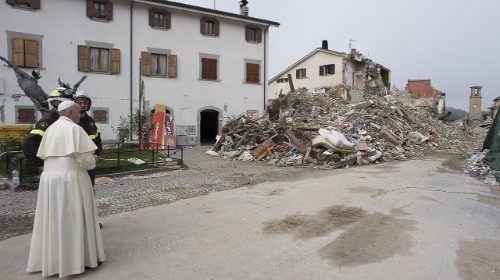 Papa Francisco visita el 16 de junio los afectados por terremoto en Italia central