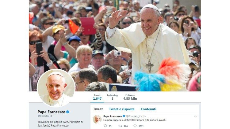 Popiežiaus Pranciškaus paskyra Twitter tinkle
