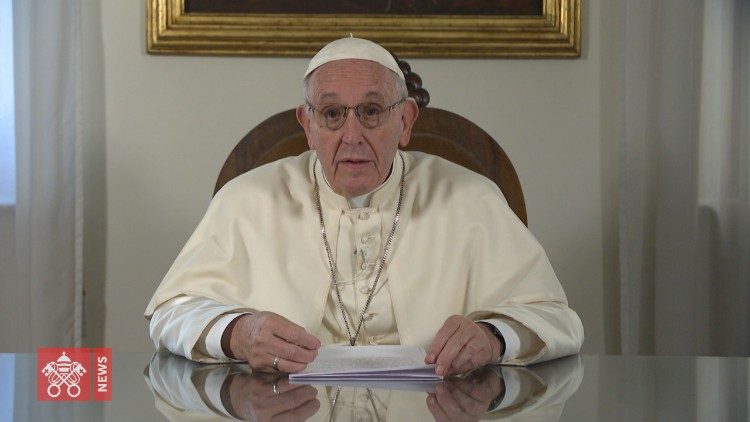 Der Papst bei einer Videobotschaft vom August