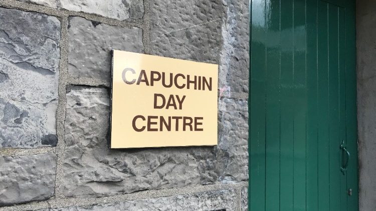 The door of the Capuchin Day Centre, which Pope Francis will be visiting Saturday afternoon.