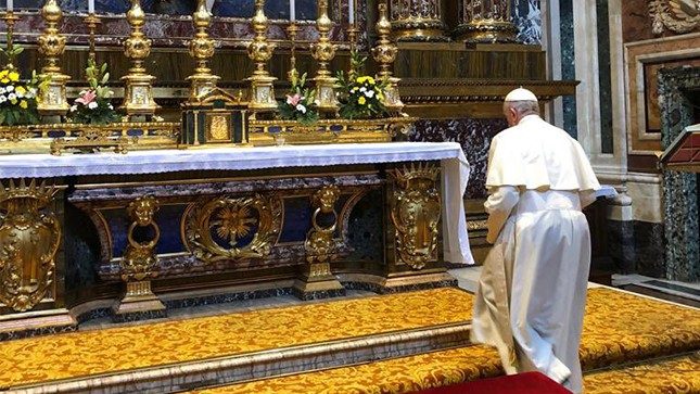 2018.08.27 Papa Francesco a Santa maria Maggiore al indomani del rientro del viaggio in Irlanda