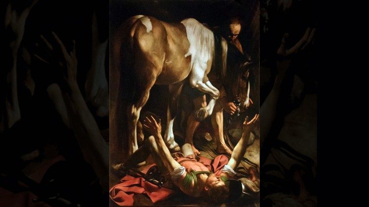 Caravaggio; Pavao susreće Isusa na putu u Damask