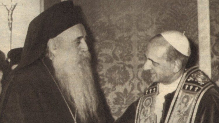 Patriarch Athenagoras mit Papst Paul VI.