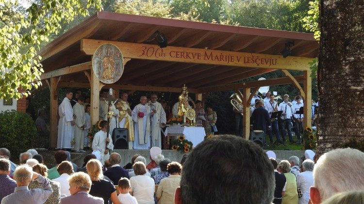 Mons Juliusz Janusz ha presedutto messa conclusiva nel ciclo delle messe mariane a Dobrova 91aem.jpg