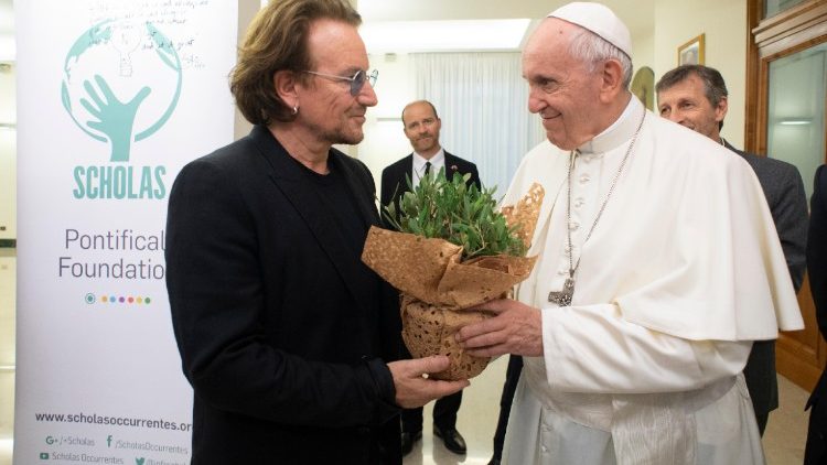 2018.09.19 Papa Francesco udienza Bono Vox U2 