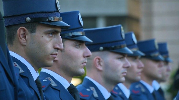 Des gendarmes du Vatican lors de la Fête de la Gendarmerie, le 30 septembre 2018. 