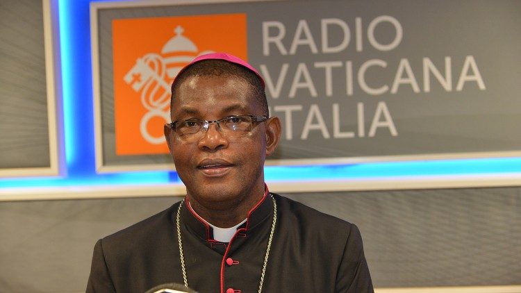 2018.10.08  Mons. Gaspard BEBY GNEBA, Evêque de Man en Côte d’Ivoire (Photo: JP BODJOKO/Vaticanenews)