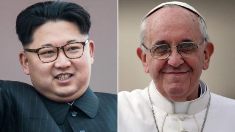 Begegnet sind sie sich noch nie: Kim und der Papst